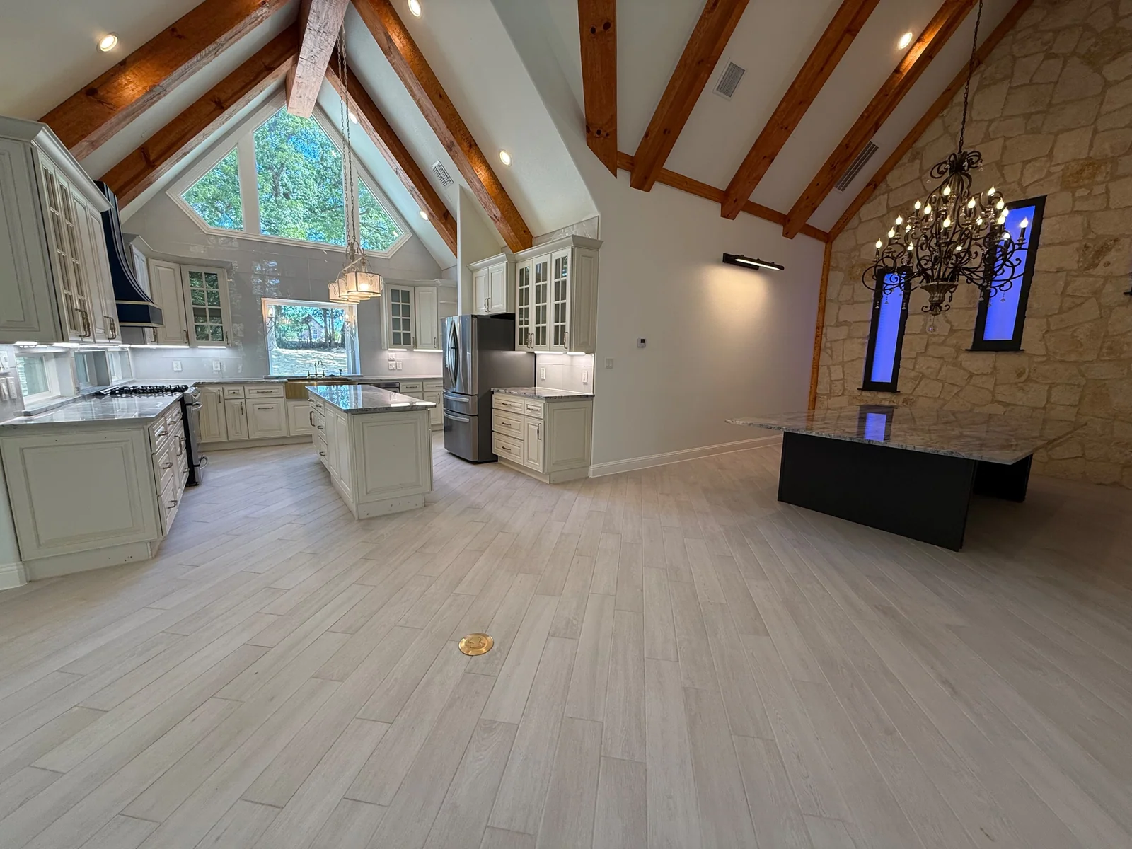 Main residence, kitchen and vaulted ceiling, 2140 Bells Chapel Road - September 2026 / MLS